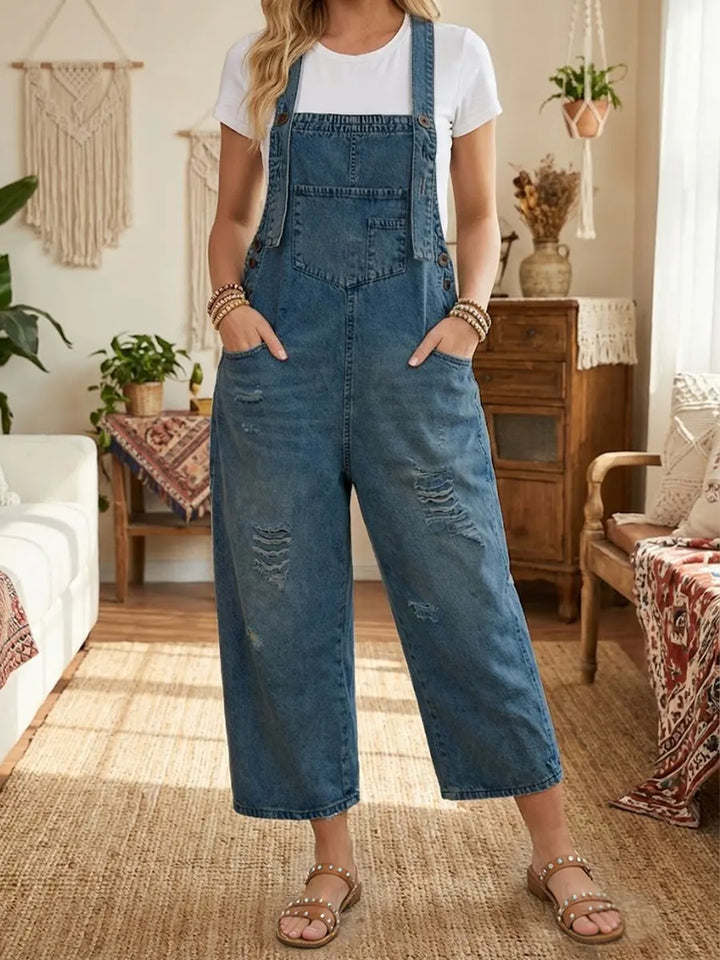 Aurevia | Denim Overalls with Vintage Look