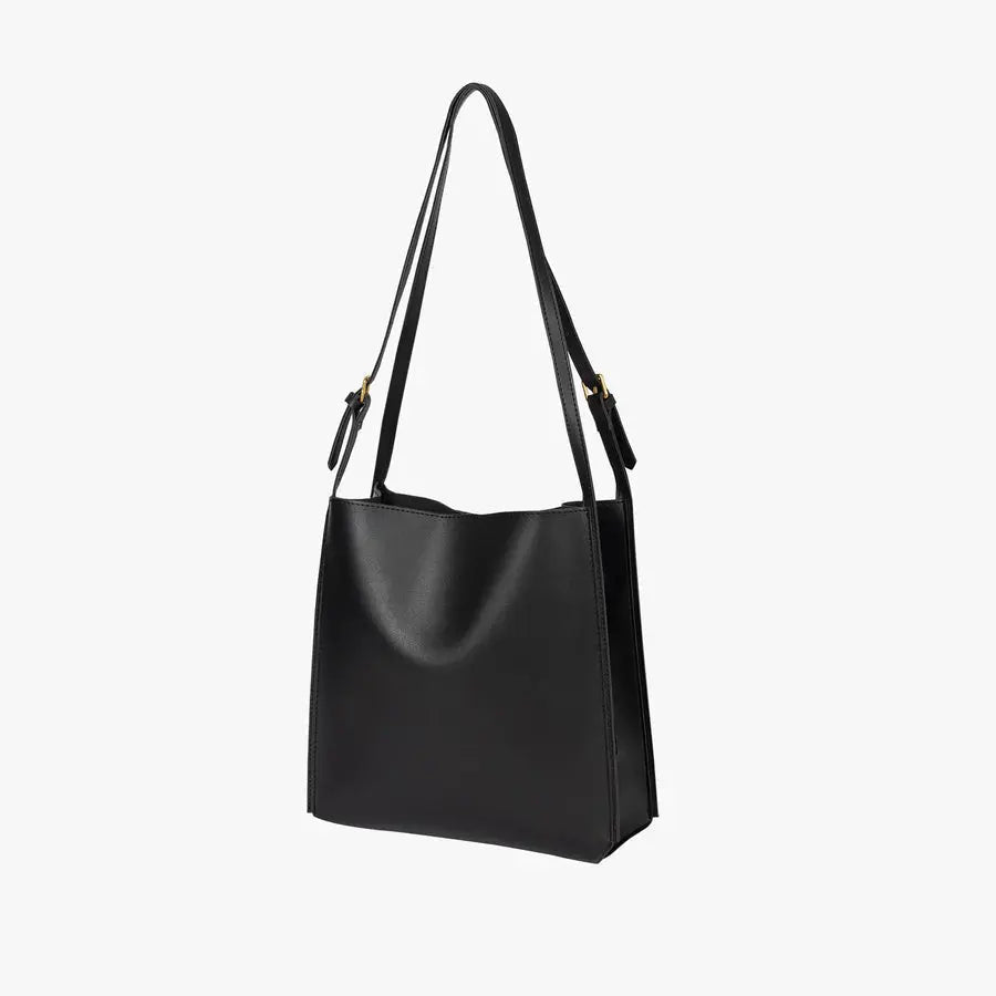 Rose | Boxy Leather Crossbody Bag with Clean Lines and Slim Strap