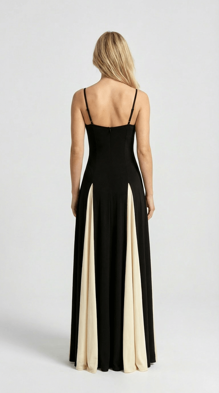Long Marene Trapeze Cut Dress