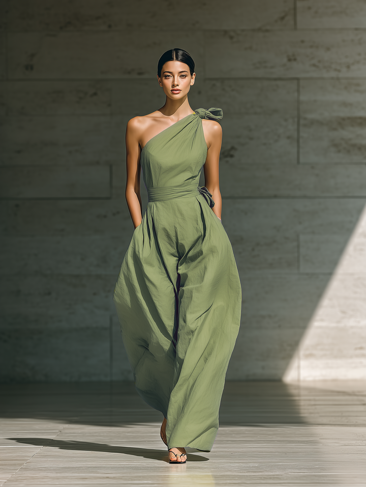 Jenna | Light Green Cotton Linen