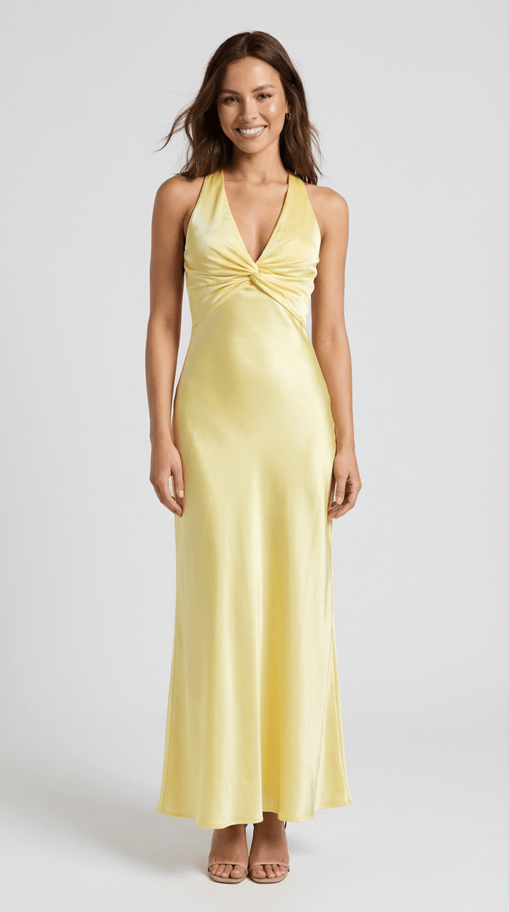 Yellow Maxi Evening Dress Selena