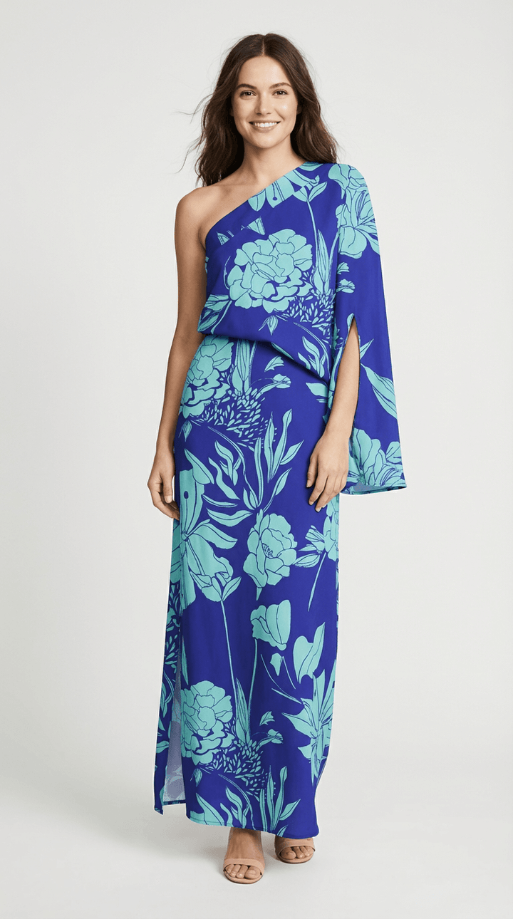 Rosie One-Shoulder Printed Maxi Dress