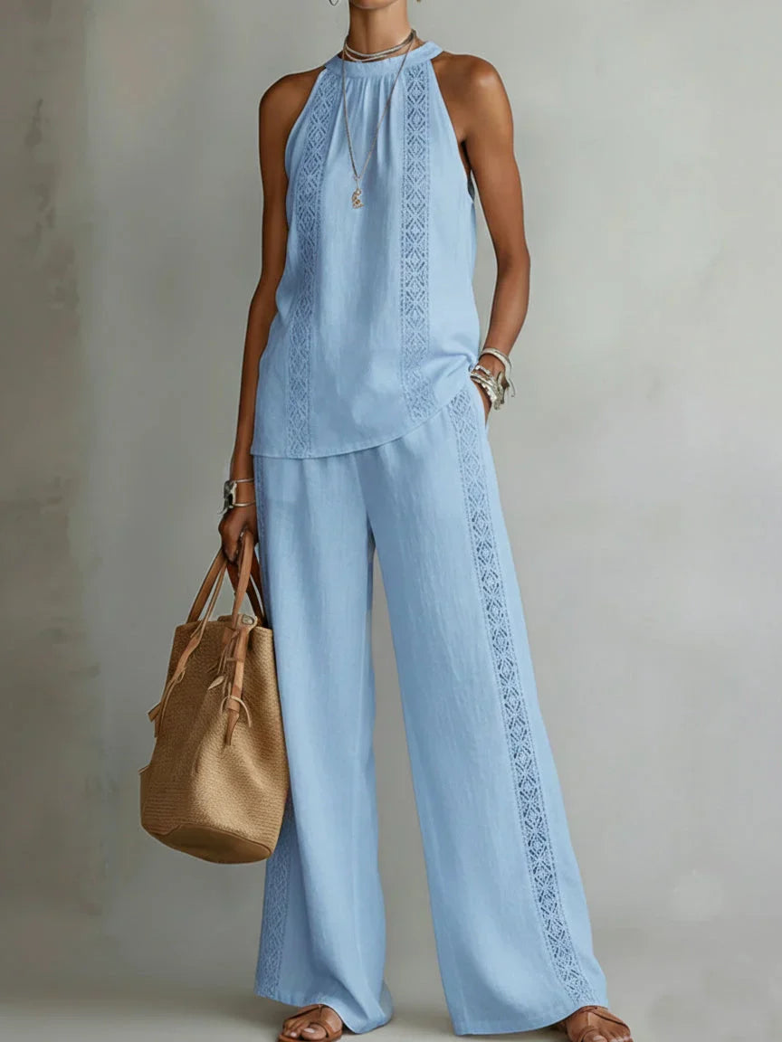 Camilla™ | Elegant Halter Two-Piece Set
