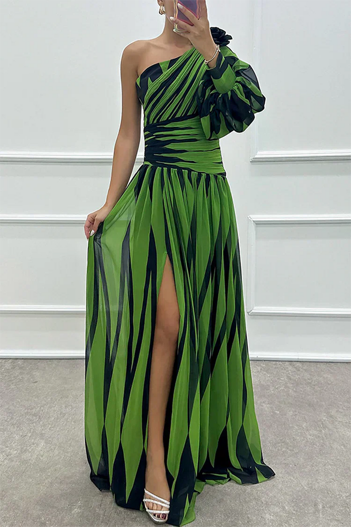 Cordelia™ | Women's Wedding Guest One Shoulder Asymmetric Maxi Dress