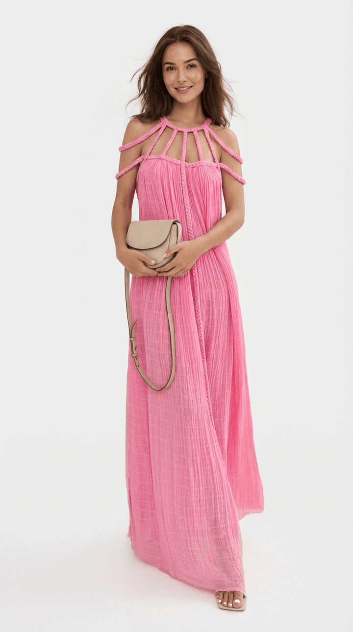 Aria Long Linen Dress