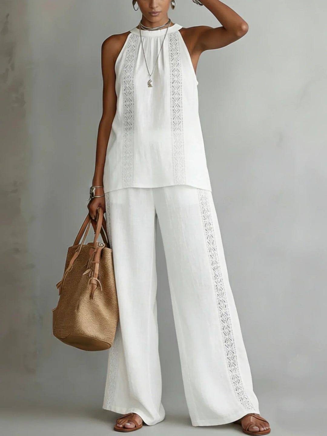Camilla™ | Elegant Halter Two-Piece Set