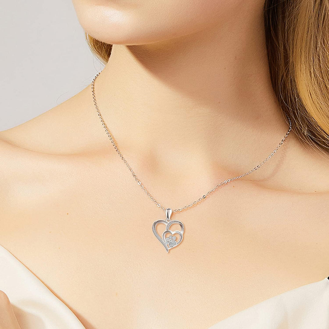 Aurielle™ | Heart and Paw Shaped Pendant Necklace