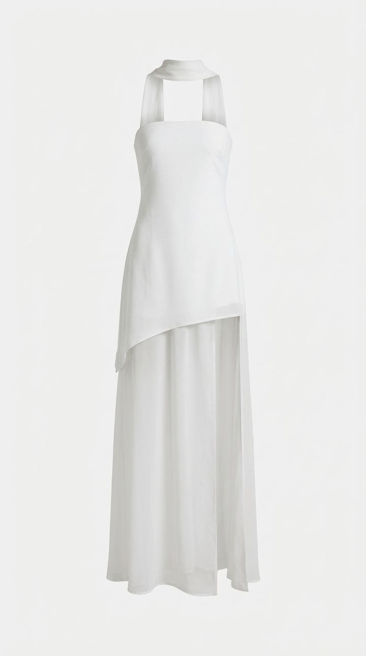 Kayla Strapless Maxi Dress with High Slit