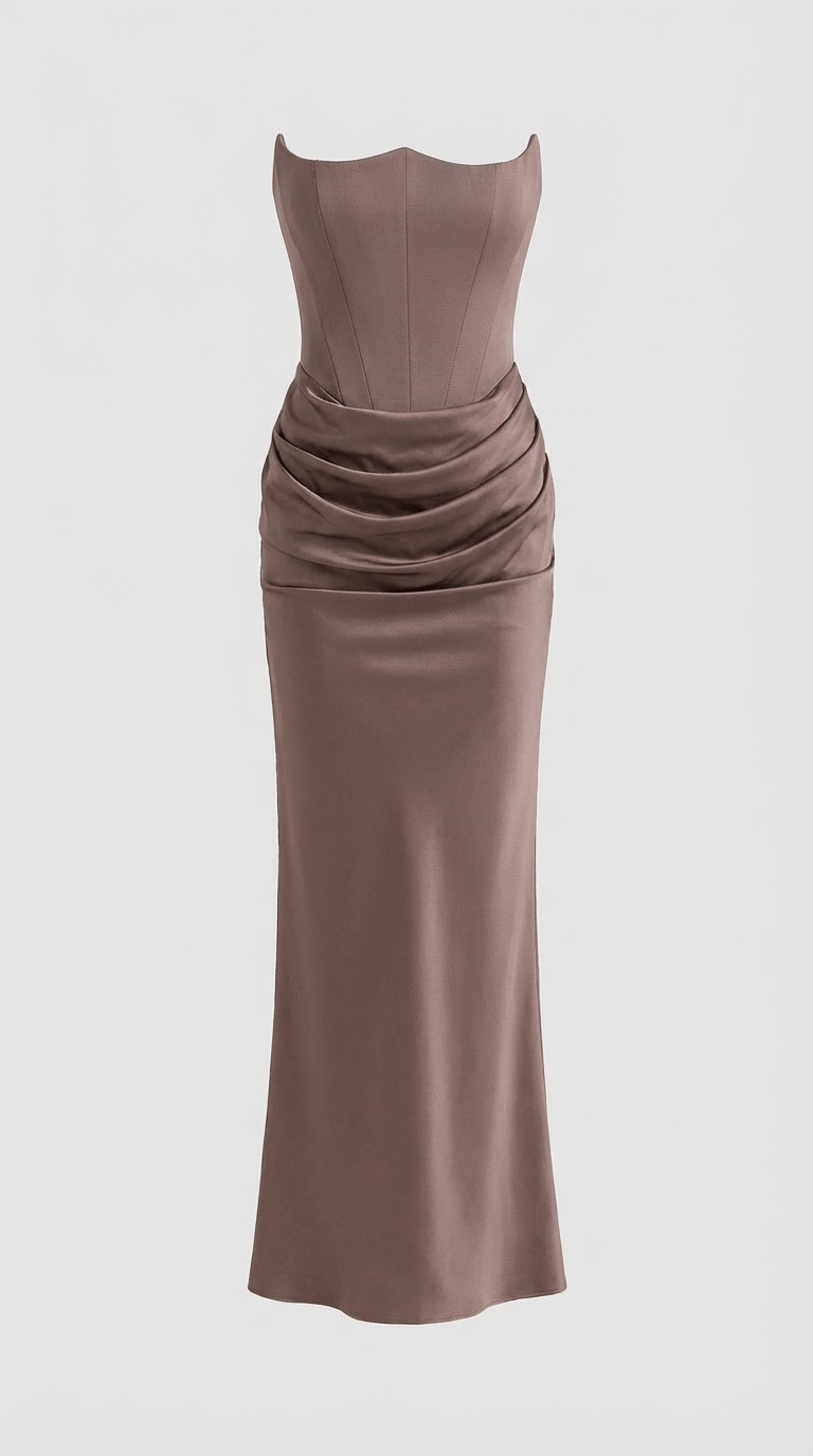 Viala Long Strapless Dress