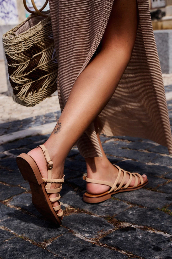 Thessaly | Beige Wedge Sandal