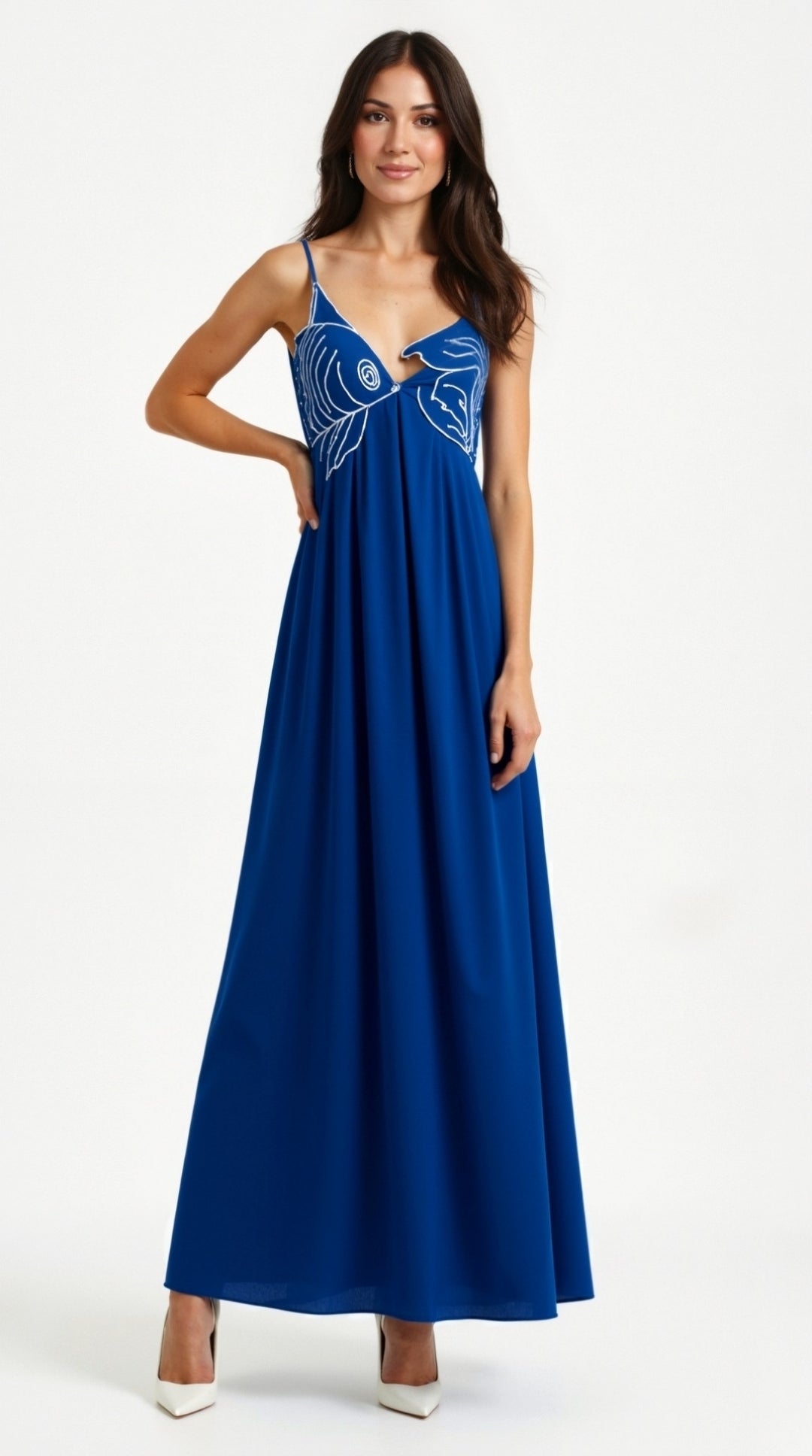 Ember Embroidered Bodice Maxi Dress