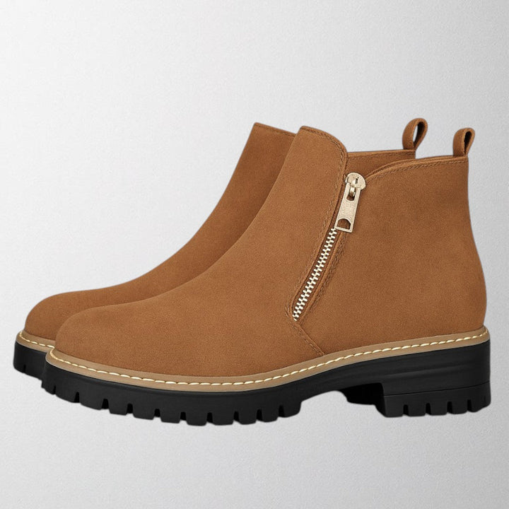 Elma™ | Women's shoe with round toe and side zip fastening