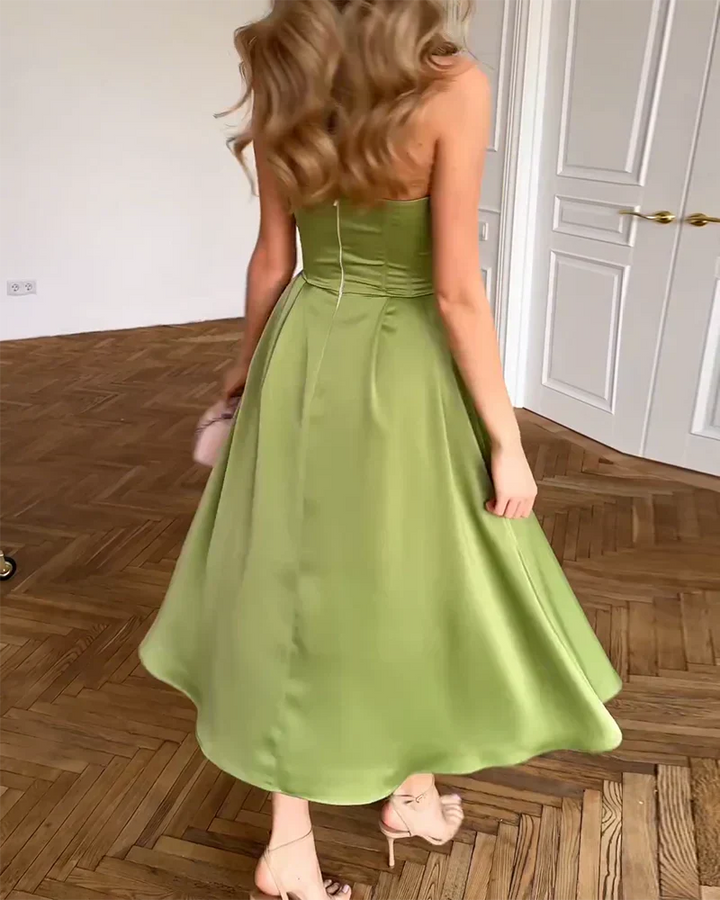 Zoe | Strapless Midi Dress