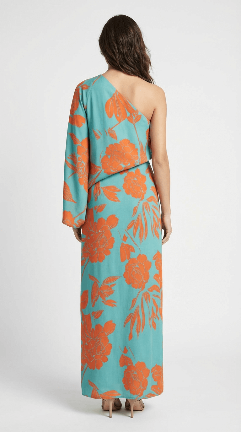 Rosie One-Shoulder Printed Maxi Dress