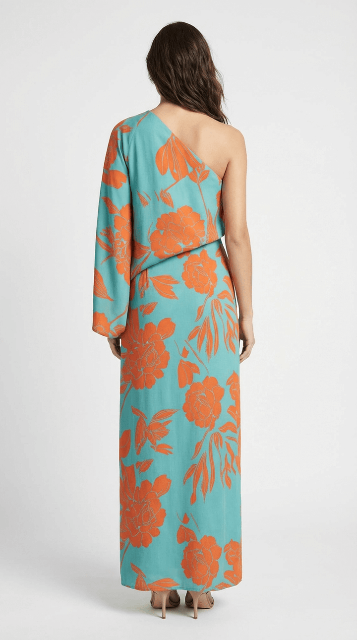 Rosie One-Shoulder Printed Maxi Dress