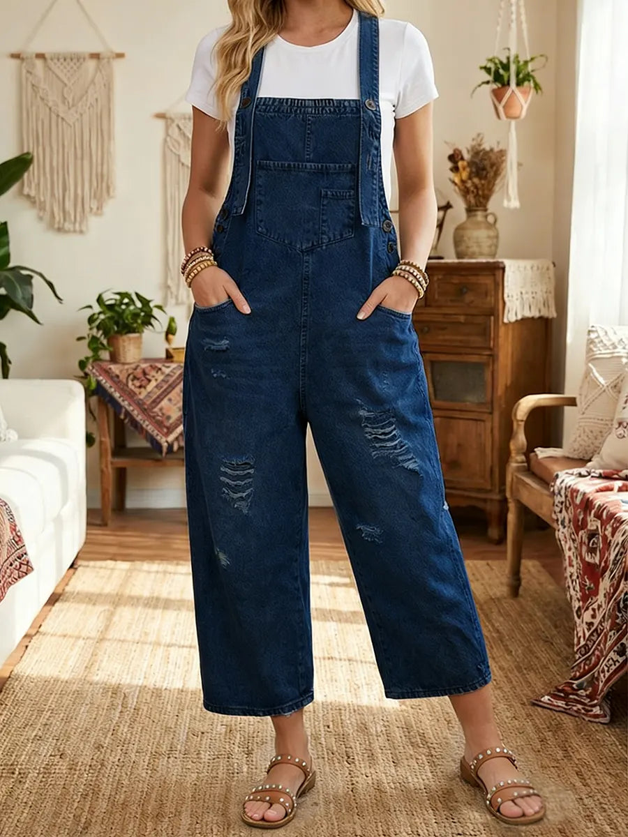 Aurevia | Denim Overalls with Vintage Look