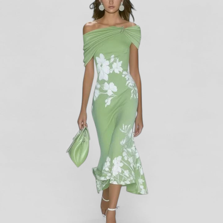 Women’s Midi Dress A-Line Sleeveless V-Neck