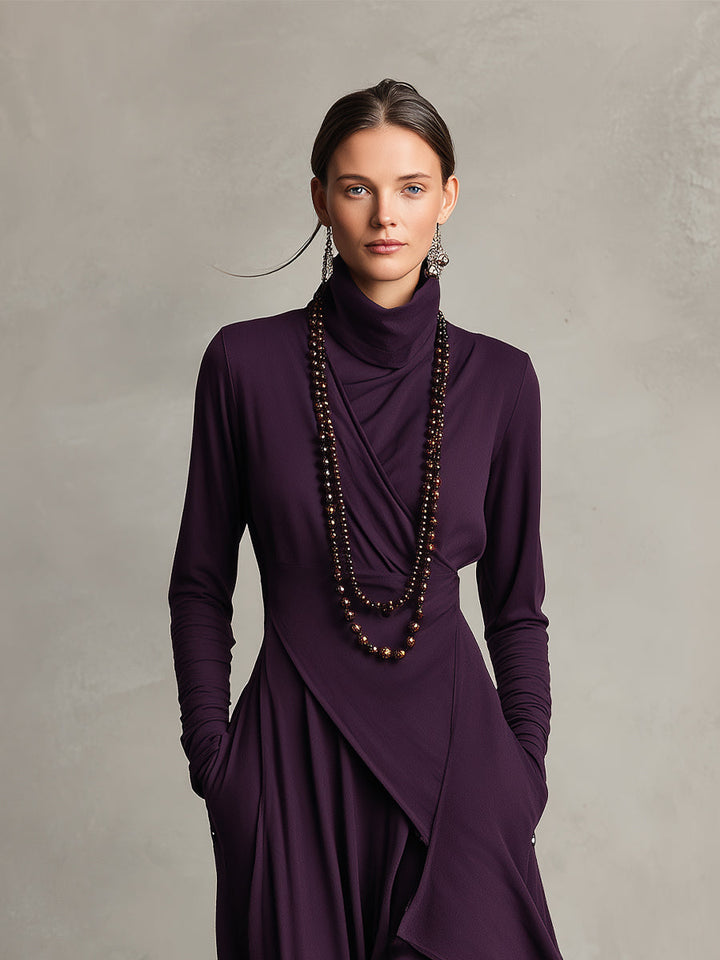 Claudia | Purple Bohemian Cotton Stretch