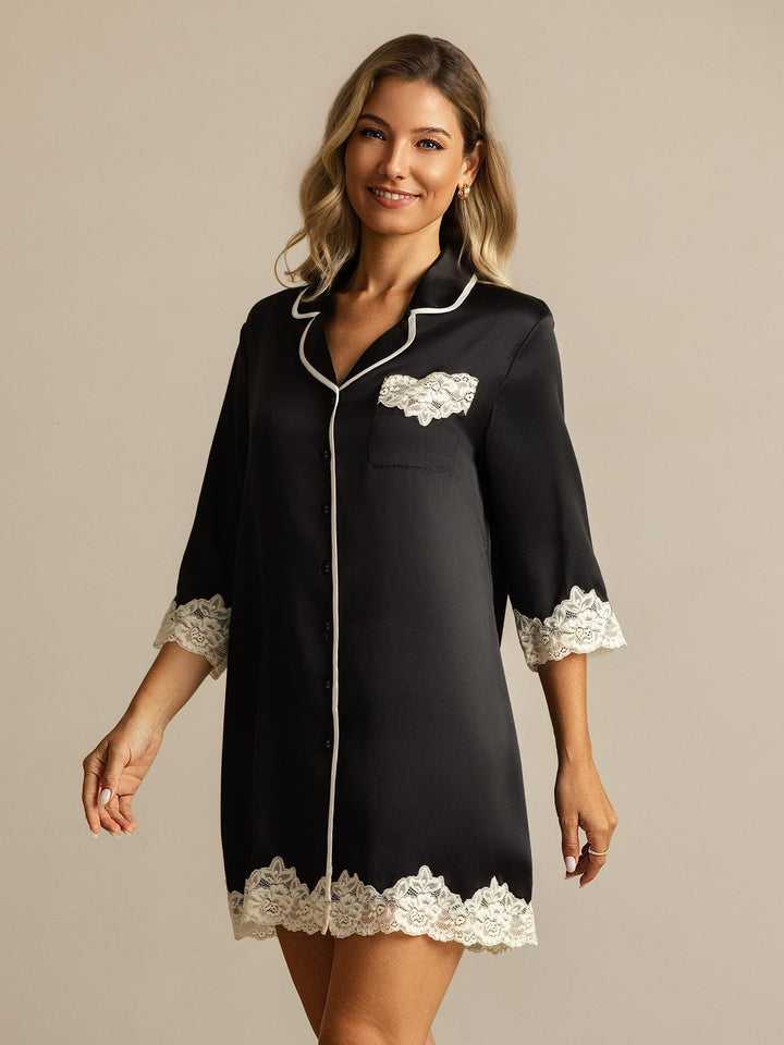 Lara | Chic Lace Trim Nightgown