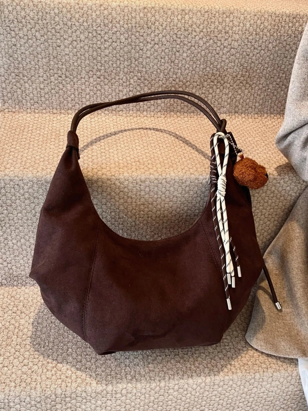 Amalia | Suede Boho-Chic Hobo Bag with Playful Charm