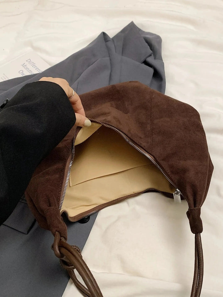 Amalia | Suede Boho-Chic Hobo Bag with Playful Charm