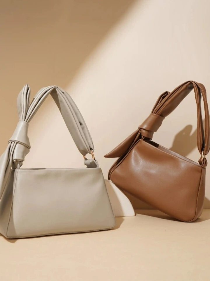 Edith | Minimalist Leather Crossbody Bag with Knot Handle