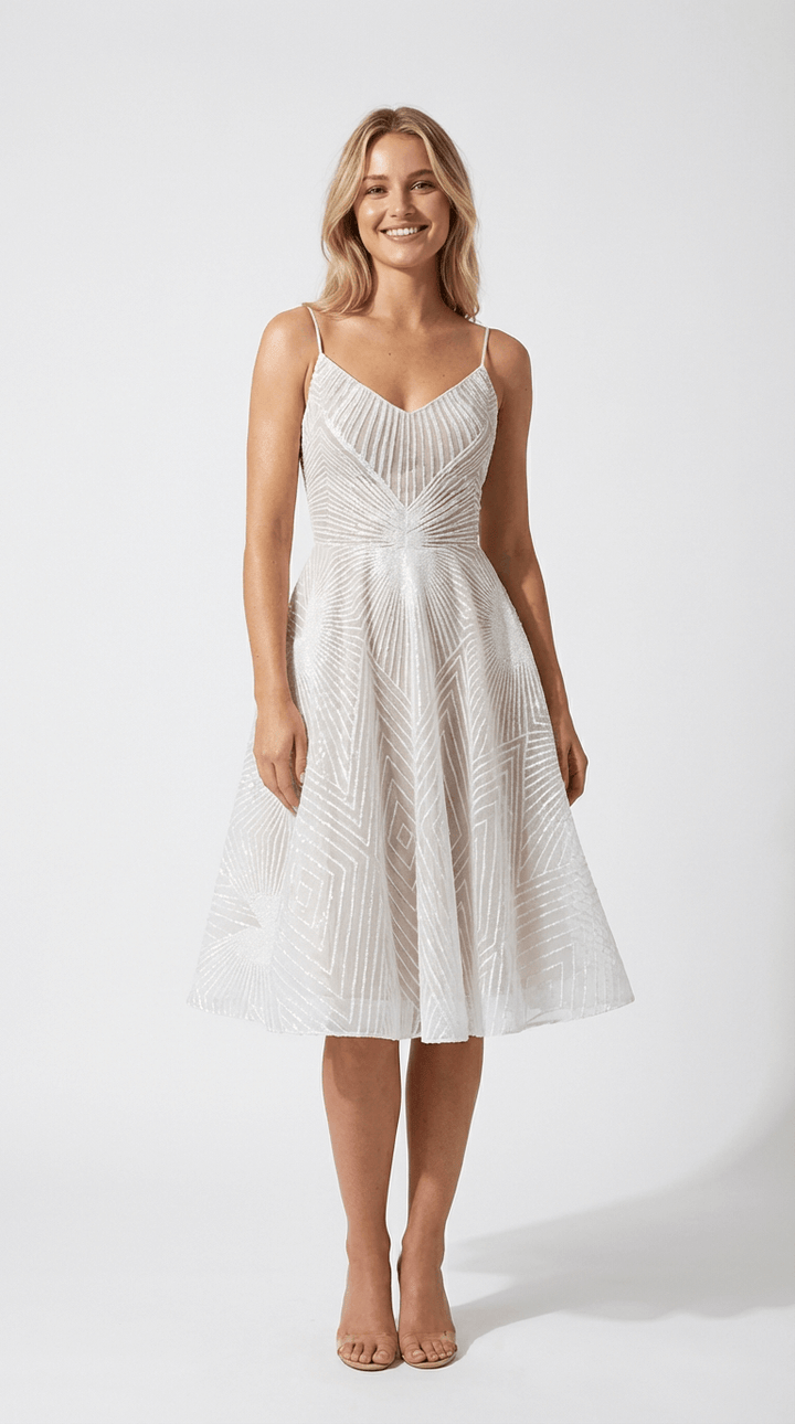 White Sequin Maxi Dress Charlotte