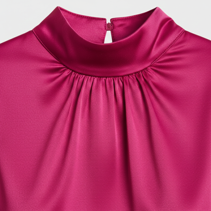 Midi Dress Long Sleeve High Neck Women