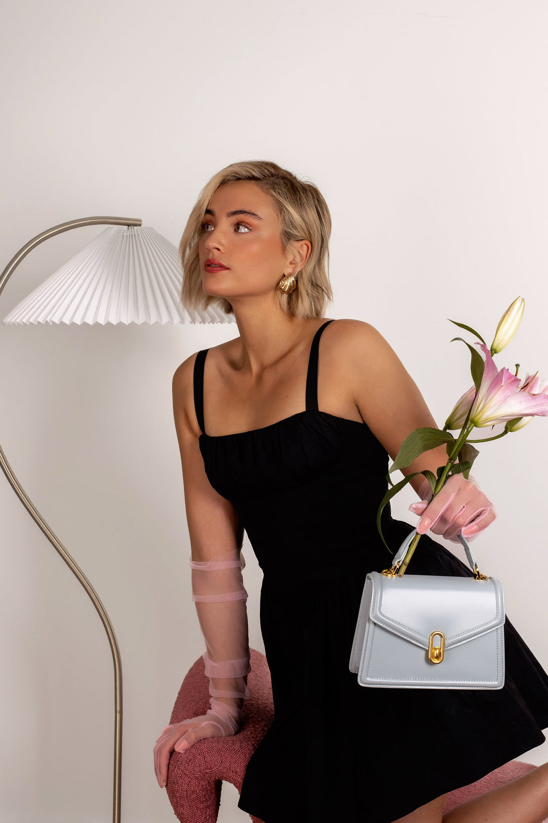Elena | Structured Women's Handbag with Top Handle & Gold Closure – Elegant City Bag