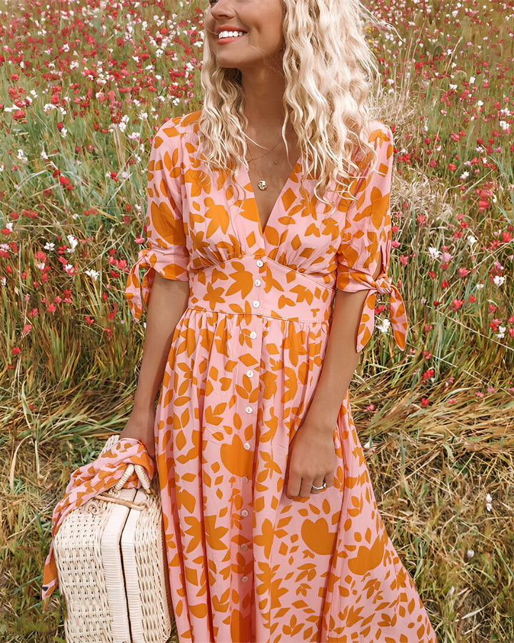 Gigi | Stylish Patterned Maxi Dress