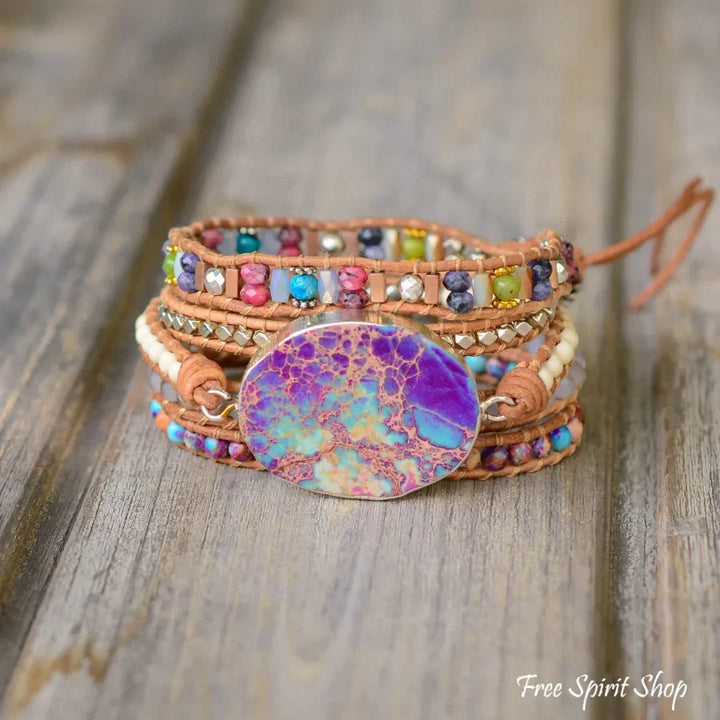 Clare | Handmade Purple & Turquoise Jasper