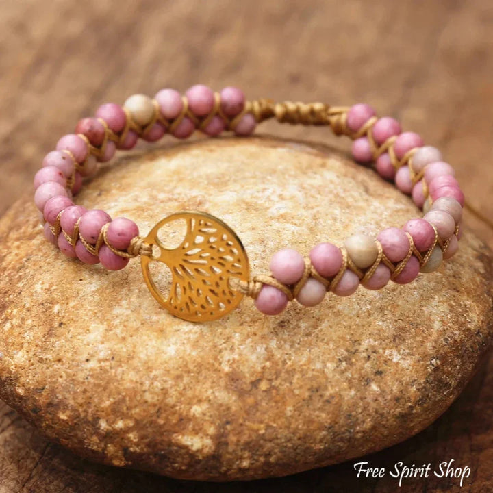 Lara | Pink Rhodonite & Tree of
