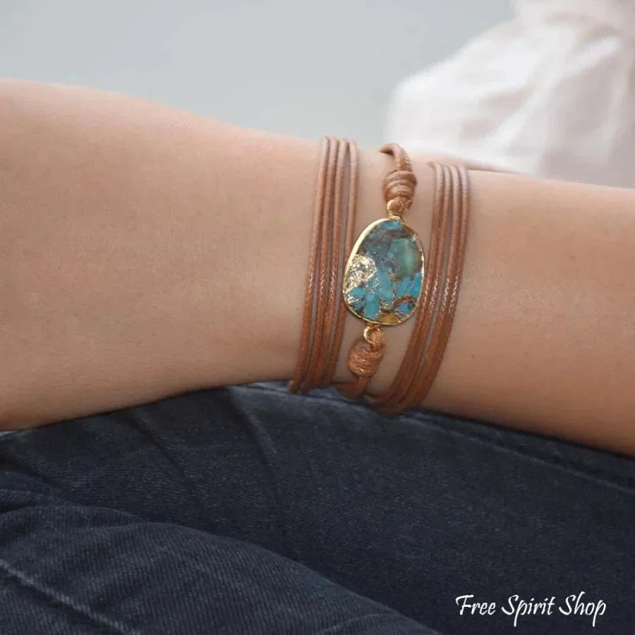 Pippa | Handmade Gold Plated Turquoise Stone