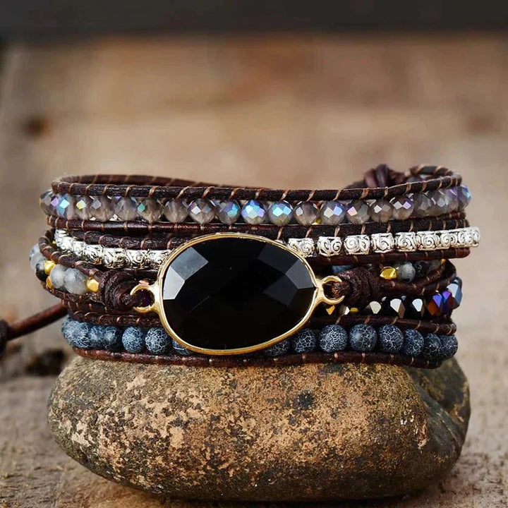 Alana | Black Onyx Beaded Wrap