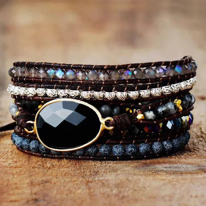 Alana | Black Onyx Beaded Wrap