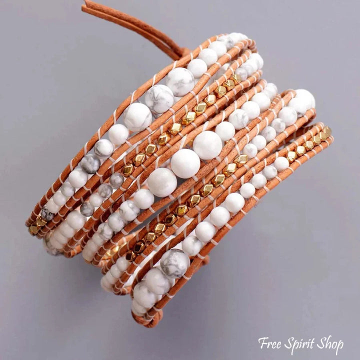 Tess | Handmade Natural Howlite 5 Layer