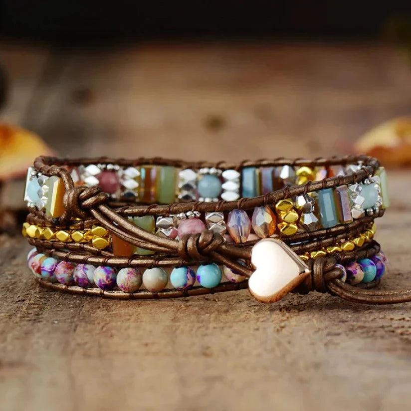 Aileen | Rhodonite & Jasper Wrap