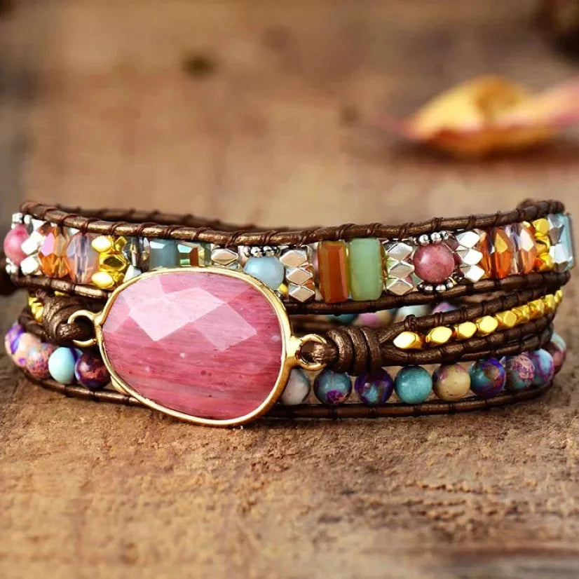 Aileen | Rhodonite & Jasper Wrap