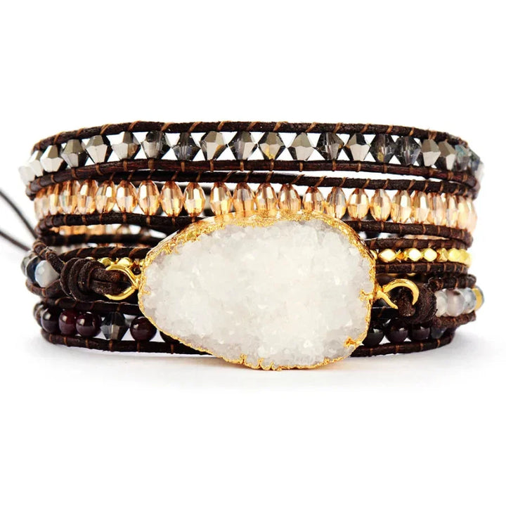 Blake | Handmade White Druzy & Crystal