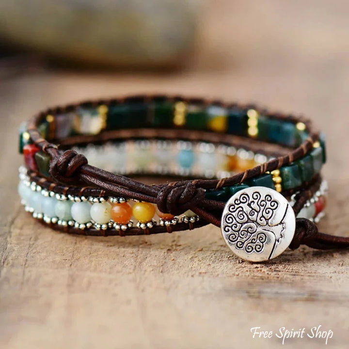 Rosie | Handmade Natural Amazonite & Onyx