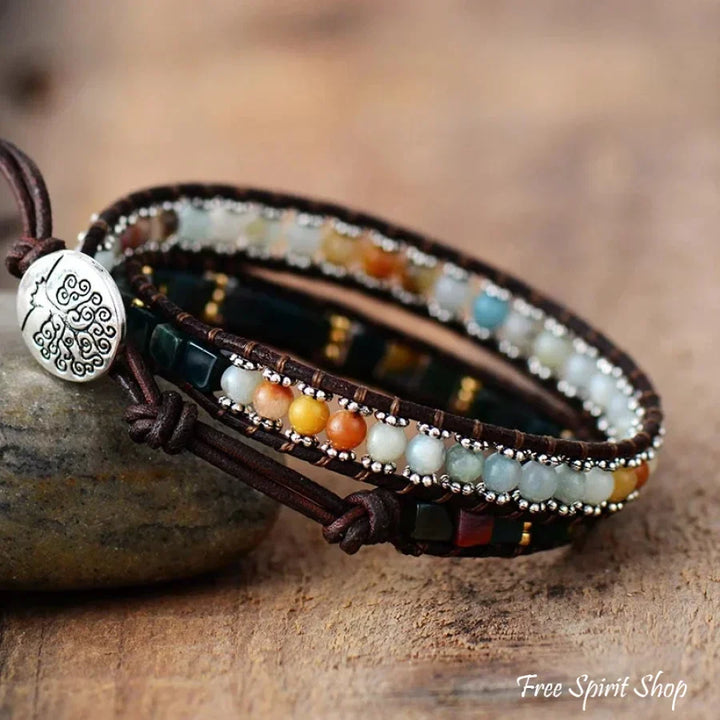 Rosie | Handmade Natural Amazonite & Onyx