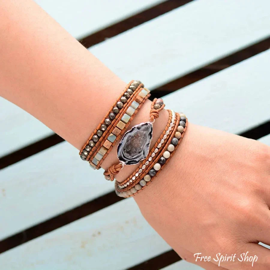 Sophie | Handmade Jasper & Agate Druzy