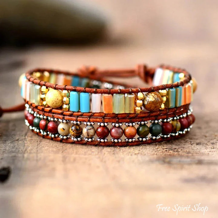 Lena | Handmade Natural Jasper & Crystal