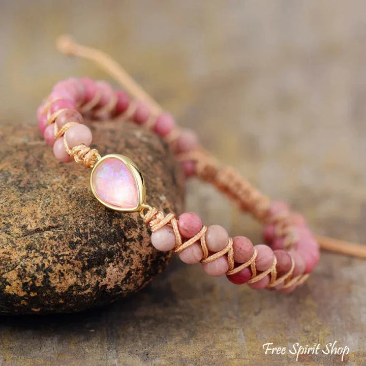 Ines | Rhodonite & Opal Bead