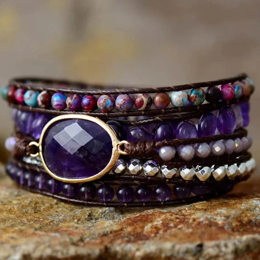 Adelaide | Amethyst & Purple Jasper Wrap