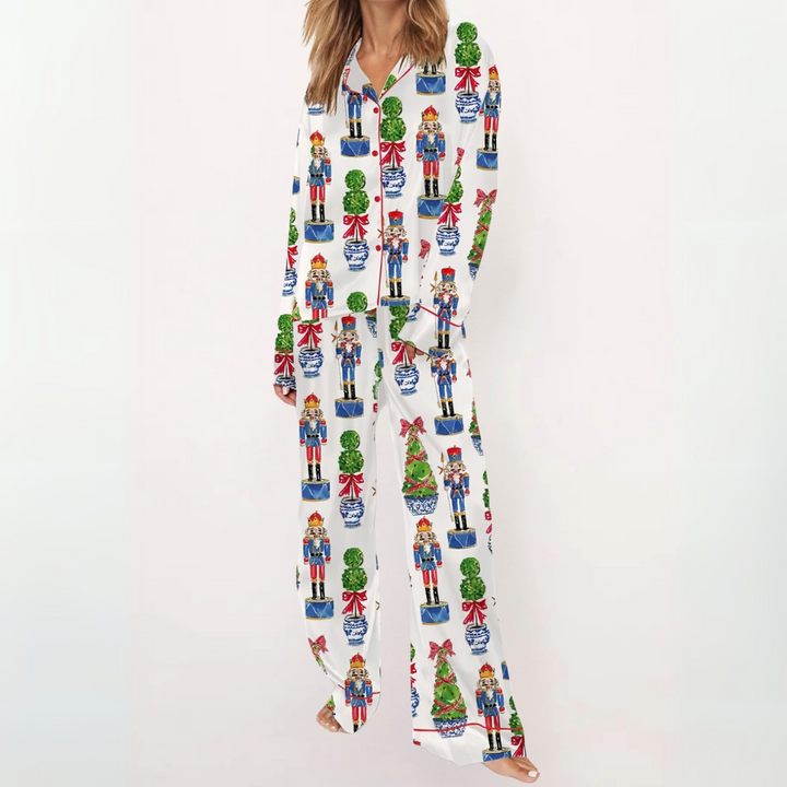 Sylvia™ | Casual Printed Button Down Top and Comfy Pajama