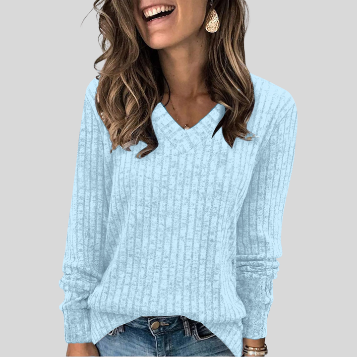 Verdellia | V-Neck Long Sleeve Top