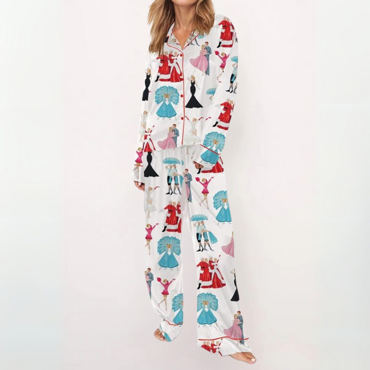 Sylvia™ | Casual Printed Button Down Top and Comfy Pajama