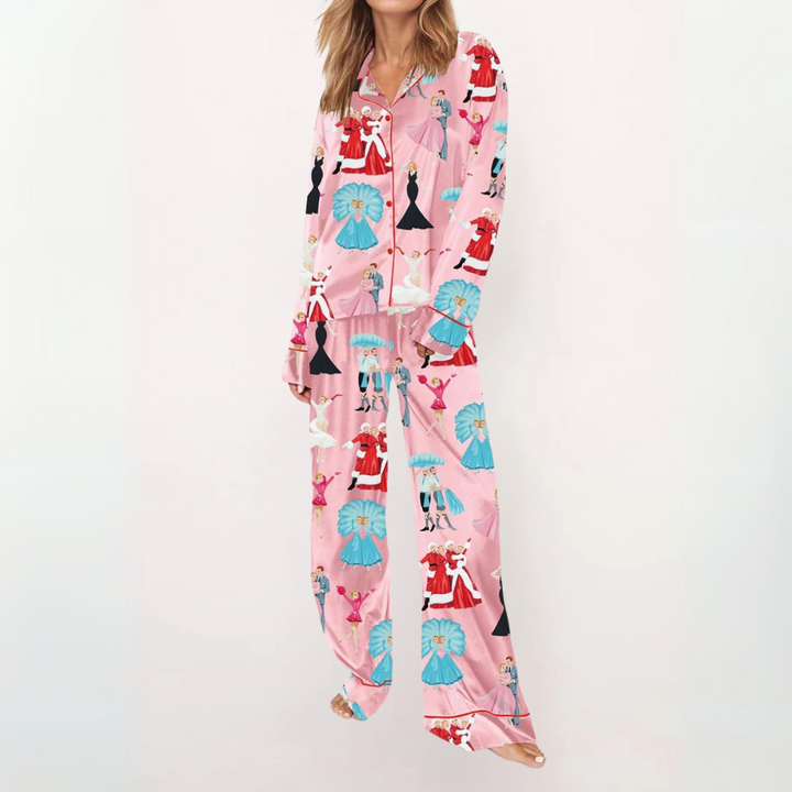 Sylvia™ | Casual Printed Button Down Top and Comfy Pajama