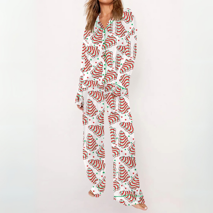 Sylvia™ | Casual Printed Button Down Top and Comfy Pajama